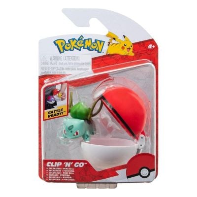Фигурка в топка Clip N Go Pokemon S2, Bulbasaur и Poke Ball