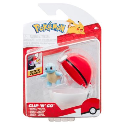 Фигурка в топка Clip N Go Pokemon S2, Squirtle и Poke Ball