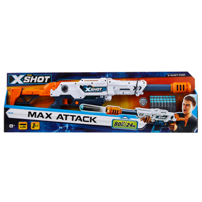 3694_001 6946441302461 Пушка X-Shot Excel Max Attack с 24 снаряда от пяна