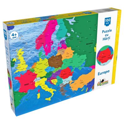 NOR2808_001 5947504022808 Пъзел Noriel с карти от 100 части - Карта на Европа