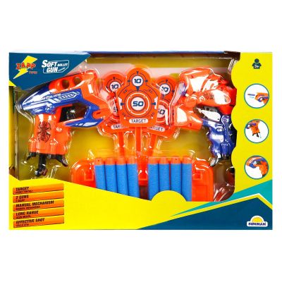 Комплект 2 пистолета с меки стрелички и мишени, Zapp Toys, Dart Blaster