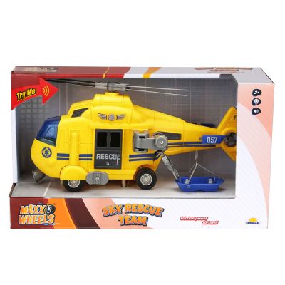 S00001997_002w 8680863019979 Хеликоптер за интервенция със светлини и звуци, Maxx Wheels, 1:16, Жълт