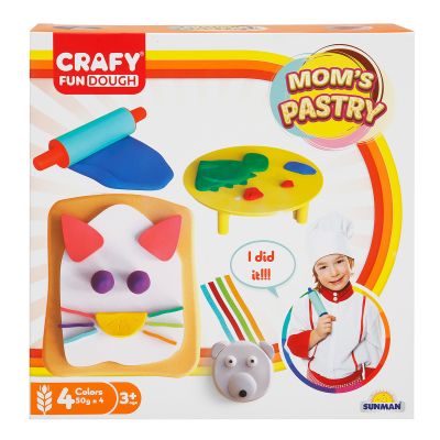 Комплект за моделиране на пластилин, сладкиши, Crafy, 6 части, 200гр