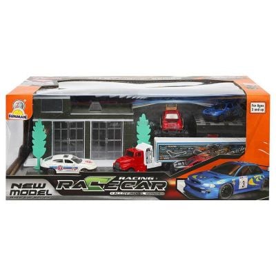 Комплект за игра, гараж с 5 колички, Pit Stop, Maxx Wheels