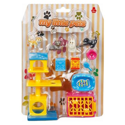 Комплект за игра, мини домашни любимци, Rising Toys, Котенца