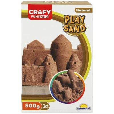 S00002233_001w 8680863022337 Кинетичен пясък, Crafy, Play Sand, 500гр, Натурален
