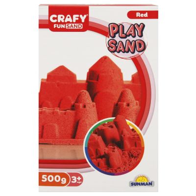 S00002234_001w 8680863022344 Кинетичен пясък, Crafy, Play Sand, 500гр, Червен