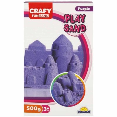 S00002235_001w 8680863022351 Кинетичен пясък, Crafy, Play Sand, 500гр, Лилав