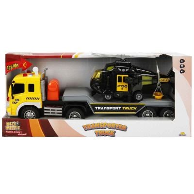 S00002315_ELICOPTER NEGRU 8680863023150 Комплект транспортер и хеликоптер, Maxx Wheels, Черен, 1:16