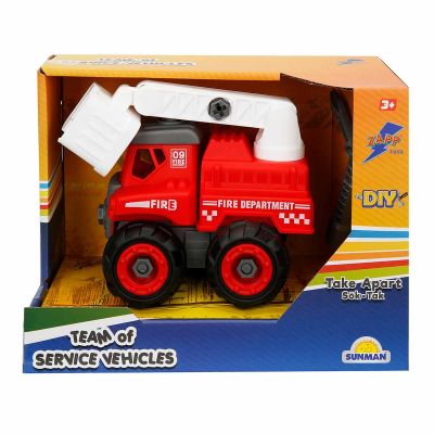 S00002667_CAMION POMPIERI CU ELEVATOR 8680863026670 Пожарна кола с асансьор и отвертка, Zapp Toys, 16 см