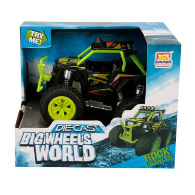 Офроуд автомобил, Rock Crawler, със звуци и светлини, Зелен, 19 см