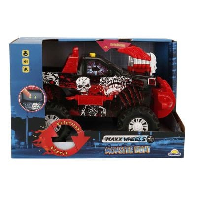Високопроходим автомобил със светлини и звуци, Maxx Wheels, Червен, 30 см