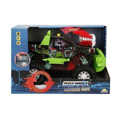 Високопроходим автомобил със светлини и звуци, Maxx Wheels, Зелен, 30 см