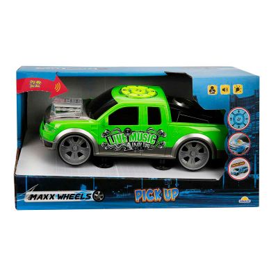 Количка със звуци и светлини, Pick Up, Maxx Wheels, Зелена