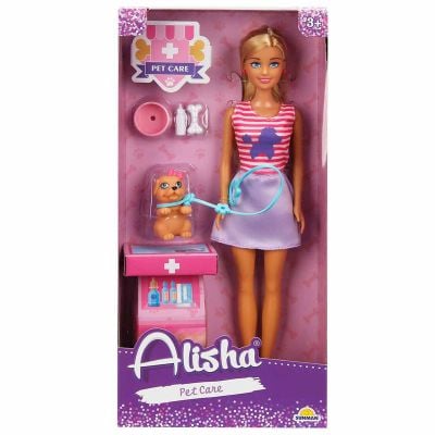 Кукла Alisha, Ветеринарен лекар с аксесоари, Лилав