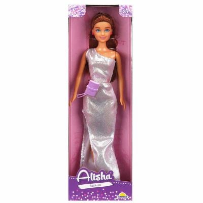 Кукла Alisha, с вечерна рокля, Сребриста
