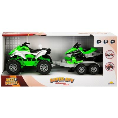 Комплект Супер АТВ с ремарке и лодка, Maxx Wheels, Зелено
