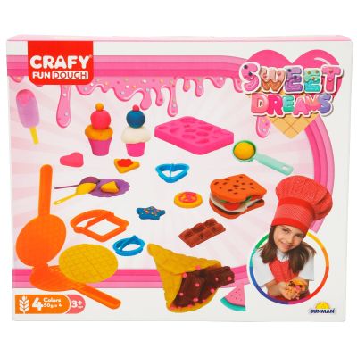 S00003493_001w 8680863034934 Комплект за моделиране от пластилин, Crafy, Вкусни десерти