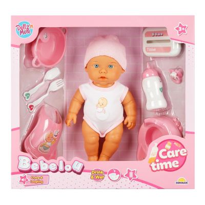 Кукла бебе, Bebelou, Dollz n More, Грижи се за мен, 32 см, Розова