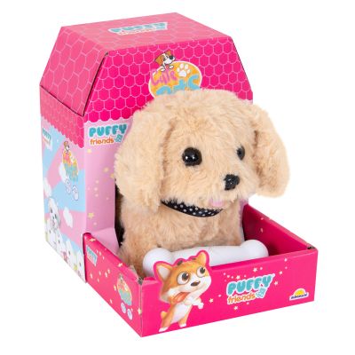 Интерактивна плюшена играчка, Puffy Friends, Кученце, Бежово