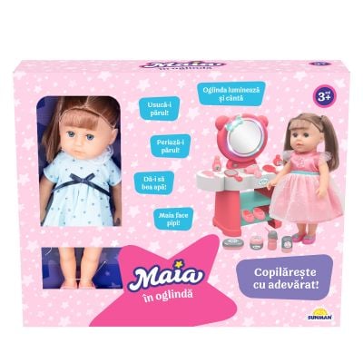 S00004282_002w 8680863042823 Set de joaca cu papusa Maia in oglinda, Bleu