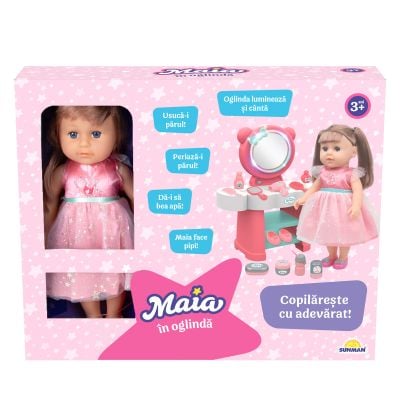 S00004282_003w 8680863042823 Set de joaca cu papusa Maia in oglinda, Roz