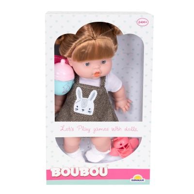 Кукла бебе с рокля, Boubou, 35 см