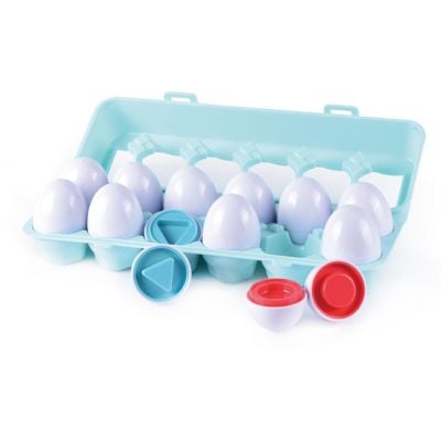 Бебешка играчка, Minibo, Яйца с геометрични фигури, 24 части