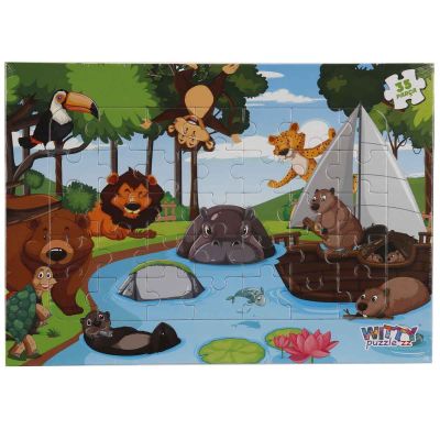 S00005412_001w 8680863054123 Пъзел Witty Puzzlezz, Животни около езерото, 35 части