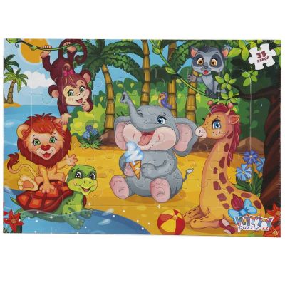 S00005428_001w 8680863054284 Пъзел Witty Puzzlezz, Животни от джунглата, 35 части