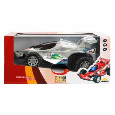 Състезателна количка със светлини и звуци, Maxx Wheels, Сива