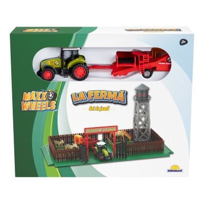 Комплект за игра със селскостопански превозни средства, Maxx Wheels