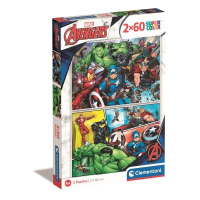 S00021605_001w 8005125216055 Пъзел Clementoni Marvel Avengers, 2 x 60 части