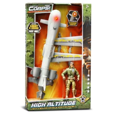 Боен самолет и фигурка, Lanard Toys, The Corps Universe, Elite Corps