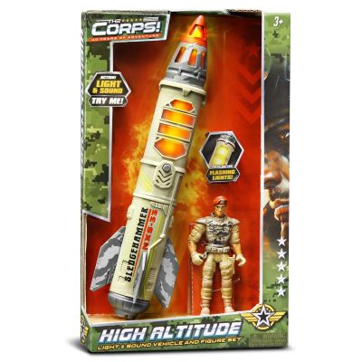 Ракета и фигурка, Lanard Toys, The Corps Universe, Sledgehammer NX-33