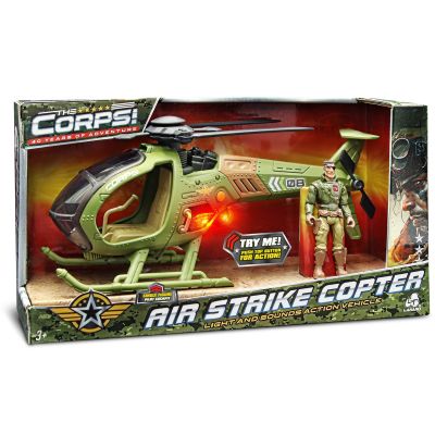 Военен хеликоптер с фигурка, Lanard Toys, The Corps Universe