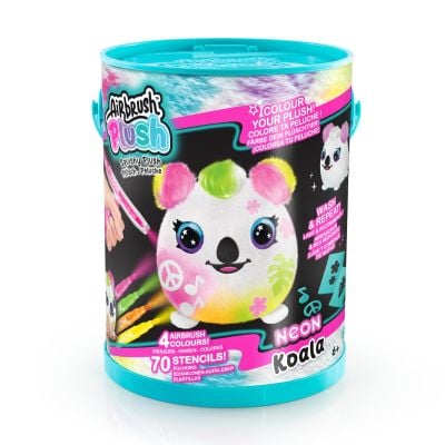 Плюшена играчка за оцветяване, Airbrush Plush, Neon, Коала, S2