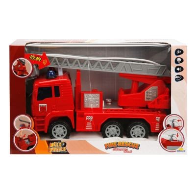 Пожарникарски камион със стълба, Maxx Wheels, 24 см