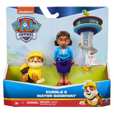 S00070734_003w 681147027213 Комплект фигурка и 2 животинчета, Paw Patrol, Rubble, Goodway и Chickaletta