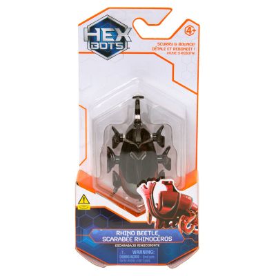Интерактивна фигурка, Hexbots, Rhino Beetle, Scarabee Rhinoceros, Сива, 20149629