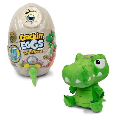 S00097792_VERDE 4897088978804 Плюшена играчка със звуци, Crackin Eggs, Jurassic Friends, Z-Rex, Зелена