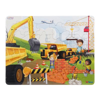 S01001451_001w 8680863014516 Пъзел Witty Puzzlezz, 30 части, Строителни автомобили