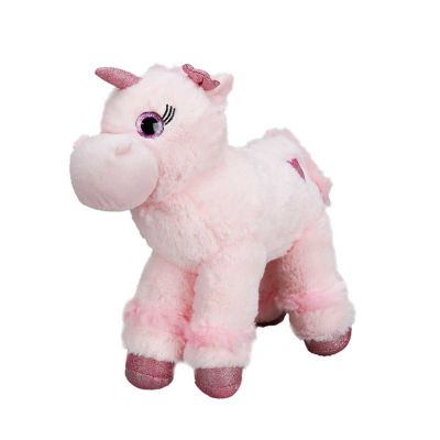 Цветен плюшен еднорог, Puffy Friends, Светло розов, 28 см