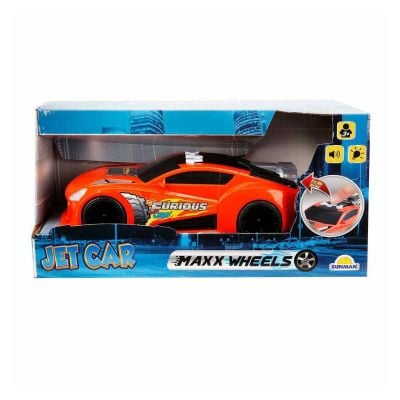 Кола със звуци и светлини, Jet Car, Maxx Wheels, Оранжев