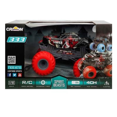 Кола с дистанционно управление, Crazon, Spirit Beasts Beetle, Черен, 1:18