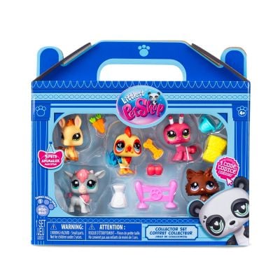 Комплект за игра с 5 животинчета и аксесоари, Littlest Pet Shop, Farm Besties
