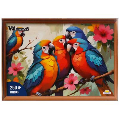 Пъзел Witty Puzzlezz, Семейство папагали, 250 части