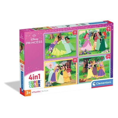 Пъзел 4 в 1 Clementoni, Disney Princess, 12, 16, 20, 24 части