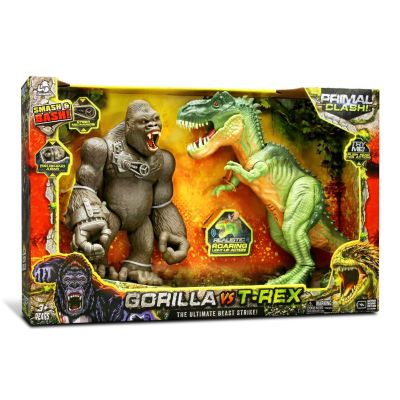 Комплект за игра, Lanard Toys, Primal Clash, Gorilla Vs T-Rex