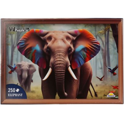 Пъзел Witty Puzzlezz, Слон с цветни уши, 250 части